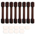 Viaky 8 Pack Brown Cabinet Locks Baby Proofing Child Safety Cabinet Locks Adjustable Straps Baby Proof Latches for Drawers Oven Refrigerator Toile...