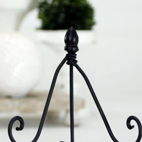 VIP Home and Garden Black Distressed Metal Easel, Small - 8"...