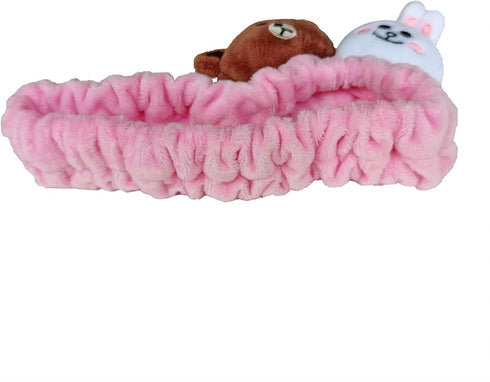 Tianmei Car Inside Rearview Mirror Cover Accessories with Cute Cartoon Doll Decor Interior Trim for Women (Bear Rabbit-Pink)...
