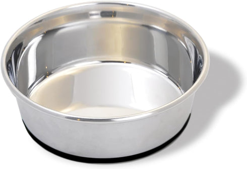 Van Ness Pets Large Stainless Steel Dog Bowl, 96 OZ, Natural...