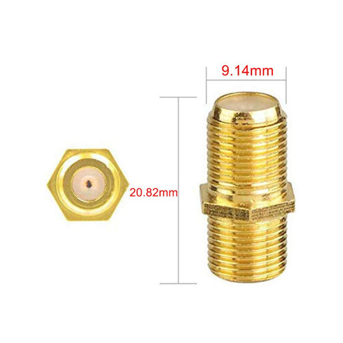 VCE Coaxial Cable Connector, RG6 F-Type Gold Plated Adapter Female to Female Coax Extender TV Cables, 5-Pack...