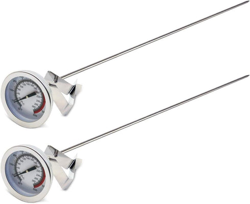 Efeng15“ Long cooking thermometer for oil or candy (2 Pack) with Pot Clip, 2" Dial Instant Read Turkey/Candy/Oil Thermometer for Frying,Cooking of...