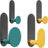 Adhesive Towel Hooks – Strong, No-Drill Hanging Coat Hooks perfect for holding robes, sponges, and loofahs in bathrooms, kitchens, and homes; brus...