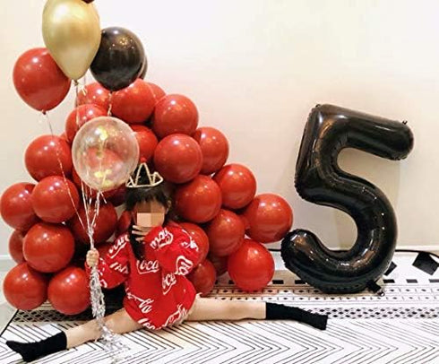Tellpet Black Number 5 Balloon, 40 Inch...