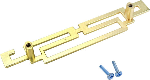 Semetall 5.6" Drawer Pulls, Modern Gold Cabinet Handles for Furniture Hardware Dresser Door with Screws,3.8" Hole Distance,Pack of 2...
