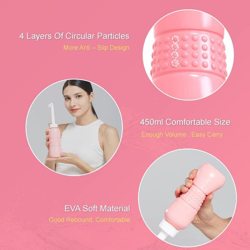 Upside Down Peri Bottle for Postpartum Care, Portable Bidet Bottle with Travel Bag, Handheld Perineal Sprayer,Reusable Douche Bottle for Women,Men...