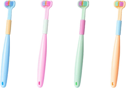1Pc Random Color Three-Sided Soft Hair Toothbrush, Effective Wrap-Around Design, Deeply and Thoroughly to Clean Teeth and Gums, Manual Toothbrushe...