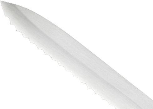 Mercer Culinary Ultimate White, 8 Inch Wavy Edge Offset Utility Knife...