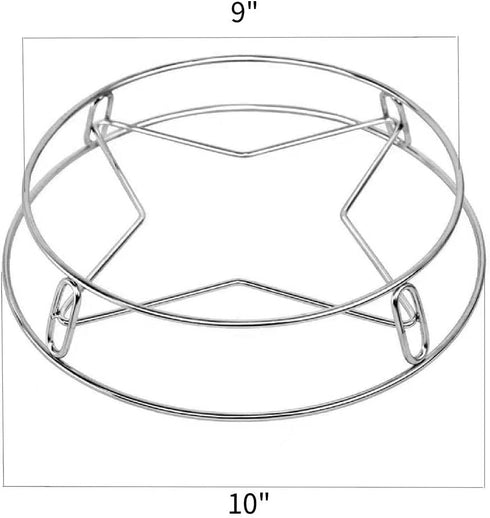 Stainless Steel Cooling Pot Rack Hot Pot Holder Steamer Rack Trivet Insulation Wok Rack Countertop Protector, 10" and 9? Reversible Size, M...