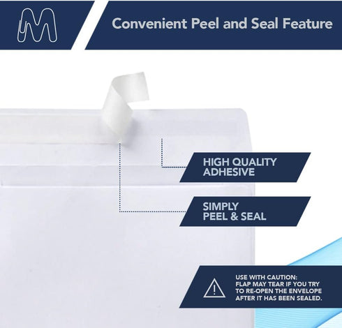 MOS A2 Invitation Envelopes – 4-3/8" X 5-3/4" White Mailing Envelopes Self Seal (100 Count) – 120GSM/ 32LB Bond Heavy Duty – Gift Card Envelopes, ...