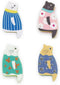 4pcs Sink Cat Dish Sponge Scrubber, for Washing Dishes Dishwashing Cloth Scrubber...