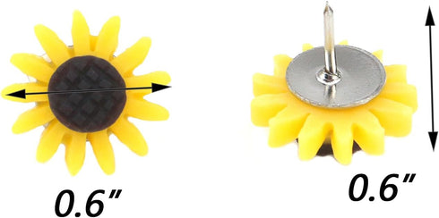 20 Pieces Sunflower Push Pins Cute Push Pins Decorative Thumb Tacks Flower Cork Board Tacks for Bulletin Board,Office Supplies,Wall Maps and Photo...