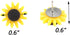 20 Pieces Sunflower Push Pins Cute Push Pins Decorative Thumb Tacks Flower Cork Board Tacks for Bulletin Board,Office Supplies,Wall Maps and Photo...