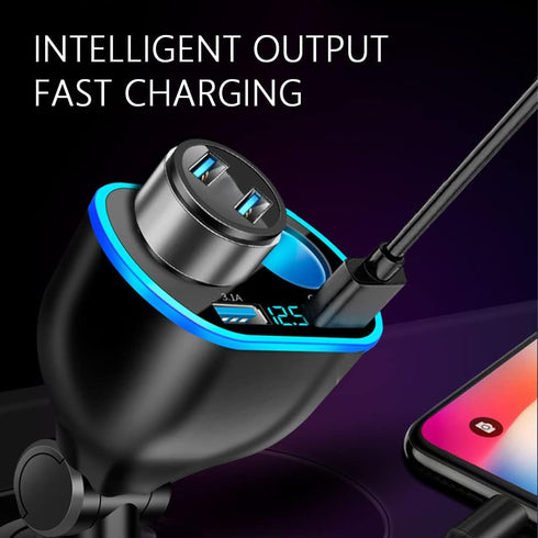 4 in 1 Cigarette Lighter Splitter Dual Cigarette Light Port Car Charger,66W High Power Fast Charging Car Phone Charger Compatible with iPhone 14/1...