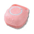 Multi-Functional Pet Bath & Massage Brush: Shampoo Dispenser, Soft Silicone Brush, Rubber Bristle for Dogs and Cats (Pink)...