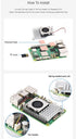 Active Cooler for Raspberry Pi 5, Combines a Temperature-Controlled Blower Cooling Fan and an Alumium Heatsink and Thermal Pad to Accelerate Heat ...