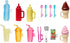 Barbie Replacement Parts for Fresh 'n Fun Food Truck Doll Playset - GMW07 ~ Replacement Drink Cups, Ice Cream and Silverware...