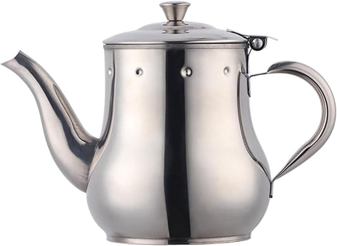 Buyer Star Stainless Steel Tea Pot with Removable Infuser, 17 Oz Pour Over Coffee Kettle for Coffee Shop, Western Restaurant, Bar and Home, Silver...