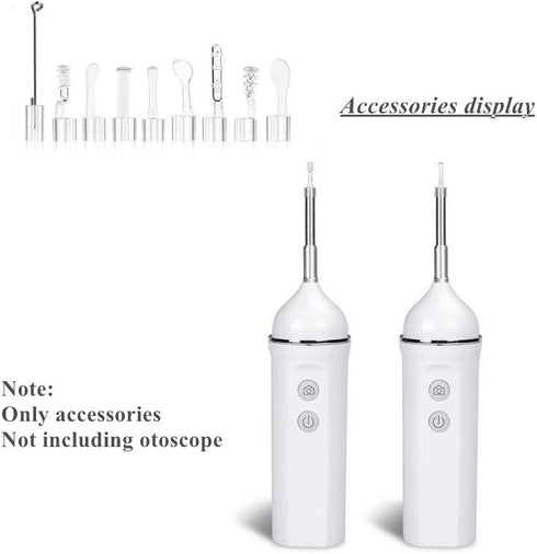 9PCS Earpick Spoon, Accessories for 3.5mm Diameter Otoscope - Metal Ear Spoon, Spiral Ear Pick for Adults Children...