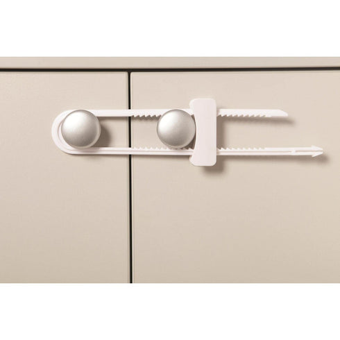 Dreambaby Sliding Cabinet Locks - Child Proof Cabinet Latches - For Kitchen, Bathroom Storage Doors Handles & Knobs - Suitable for Round & D-Shape...