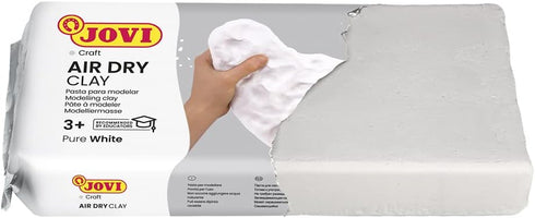 Jovi Air-Dry Modeling Clay; 8.8 oz. White, non-staining, perfect for Arts and Crafts Projects...