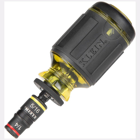 Klein Tools 32931 3-in-1 Impact Socket Set, Flip Socket with 2 SAE Hex Driver Sizes and 1/4-Inch Bit Holding Feature, Impact Rated...