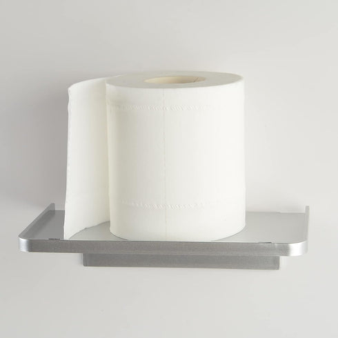 Acrylic Floating Wall Shelves - Small Stick-on Wall Mounted Phone Shelf Holder Wipes Rack Smart Speaker Shelf for Bathroom,Kitchen,Toilet,Bedroom,...