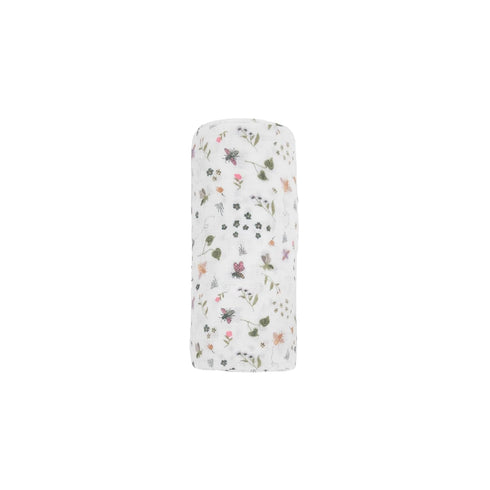 Little Unicorn – Garden Bees Cotton Muslin Swaddle Blanket | Single | 100% Cotton | Super Soft | Newborns and Infants | Large 47” x 47” | Machine ...