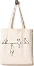 Andes Heavy Duty Flat-Bottom Canvas Tote Bag with Side Pockets - Aesthetic Handmade from 12oz 100% Cotton, Reusable & Durable...