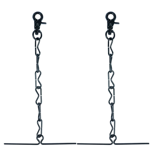 MELOTOUGH Tape Thong for Tool Belt Waist Electricians Tape Holder Chain with Keyring and trigger snap hook Black Plating 2 pack...