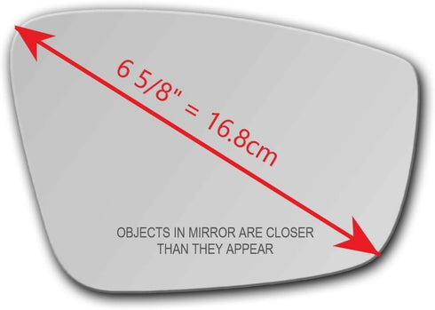 New Replacement Mirror Glass with Full Size Adhesive for Volkswagen | 2013-2015 Passat | 2011-2018 Jetta | 2012-2019 Beetle | Passenger Side View ...
