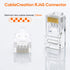 CableCreation Cat6 RJ45 Connectors, 10-Pack Cat6 RJ45 Ends, Ethernet Cable Crimp Connectors UTP Network Plug for Solid Wire and Standard Cable, Tr...