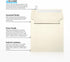 LUXPaper Square Invitation Envelopes | Peel & Press | 6" x 6" | Natural Linen | 80lb. Text | 50 Qty...