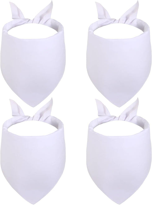 Sublimation Dod Bandanas 4PCS, Heat Transfer Washable Dog Scarf, Blank DIY Solid Kerchief Bib Breed, Pet Birthday/Party Fun Idea Gift for Small XS...