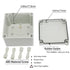 Zulkit Junction Box ABS Plastic Dustproof Waterproof IP67 Junction Boxes Universal Electrical Project Enclosure DIY Electronic Project Box Grey 4....