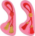 2 pieces Rope Knot Ice Jelly Baking Tray Molds,Chinese Knot Cake Baking Mould, Tassel Chocolate Candy Bakeware Mold, Pink...