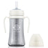 GROSMIMI Spill Proof no Spill Magic Sippy Cup with Straw with Handle for Baby and Toddlers, Customizable, PPSU, BPA Free 10 oz (White)...