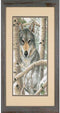 Dimensions 'Wintry Wolf' Stamped Cross Stitch Kit, 9'' W x 14'' H Gray...