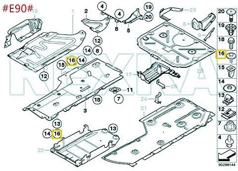 Rexka 20 pcs M4.8-1.61 x 16mm Hex Head Sems Screws for BMW Wheel Arch Trim Underfloor Coating Rear Trim Cover Underhood Shield 07147129160 E46 E60...