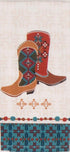 Kay Dee Southwest at Heart Jacquard Tea Towel & Boots Tea Towel, Set of 2 Southwestern Native Print Western Cowboy Kitchen Towels Dishtowel Set...