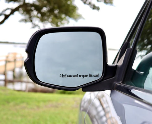 3 x Hello Beautiful Rearview Mirror Decal, Rear View Mirror Accessories, Car Decals, Car Stickers, Vanity Mirror Stickers, Gift for Him/Her - Whit...