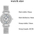 CdyBox Women Luxury Crystal Watch Classic Bracelet Watches Analog Quartz Wristwatch (Silver)...