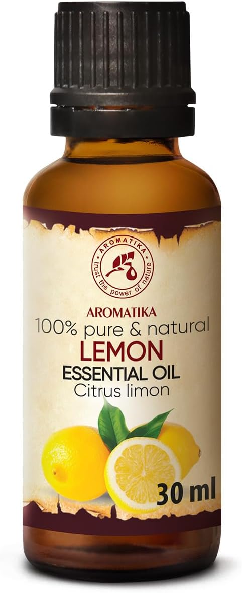 Lemon Essential Oil 1.0 Fl Oz (30ml) - Citrus Limon - Italy - 100% Pure & Natural - Aromatherapy - Relax - Diffuser - Nails Care...