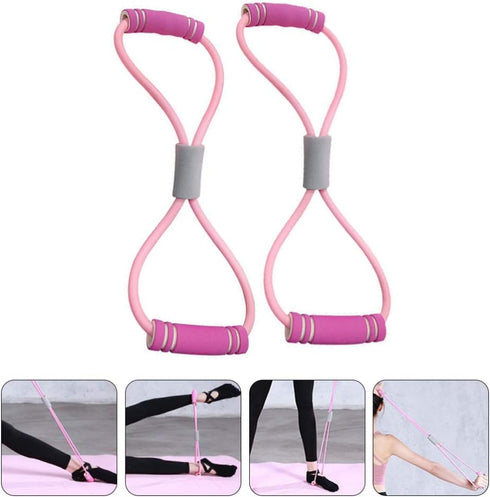 BESPORTBLE Figure 8 tensioner Stretch Band Exercise Bands Resistance Yoga Stretching Straps Yoga Band Elastic Rope Sports Equipment Pull Rope tubi...