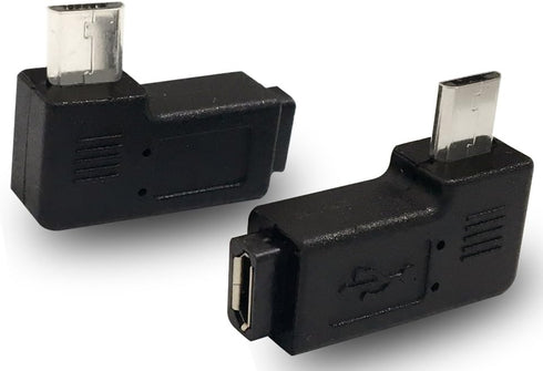 1 Pair Right Left 90 Degree Angle Micro USB Male to Micro USB Female Adapter...