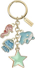 Z622 Little Shark Seahorse Jellyfish Star Charms Pendants Keyring Keychain with Velvet Bag for Women...