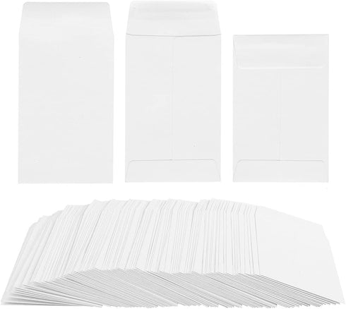 200 Pack Small Coin Envelopes Kraft Paper Seed Envelopes Mini Parts Small Items Stamps Storage Packets Envelopes Self-Adhesive for Garden, Office ...