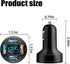 4 Ports USB Car Charger, 66W Super Fast Charging with QC 3.0, PD 20W and USB 2.4A Charger Adapter, Quick Charge with LED Voltmeter, Auto Cigarette...
