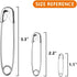 50PCS-3In Safety Pins,Stainless Steel Safety Pins,Bulk Metal Silver Sewing Pins Clothing Clips Tool 75mm Decorative(3" 50)...