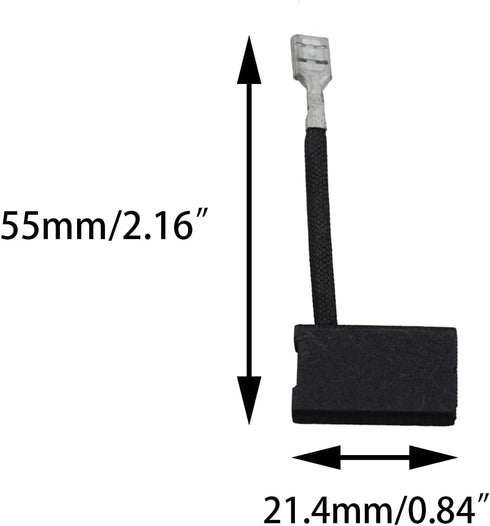 2PCS Power Tool Replacement Part Carbon Motor Brush Suitable for Table Saw and Cross Cut Miter Saw and Compound Miter Saw...